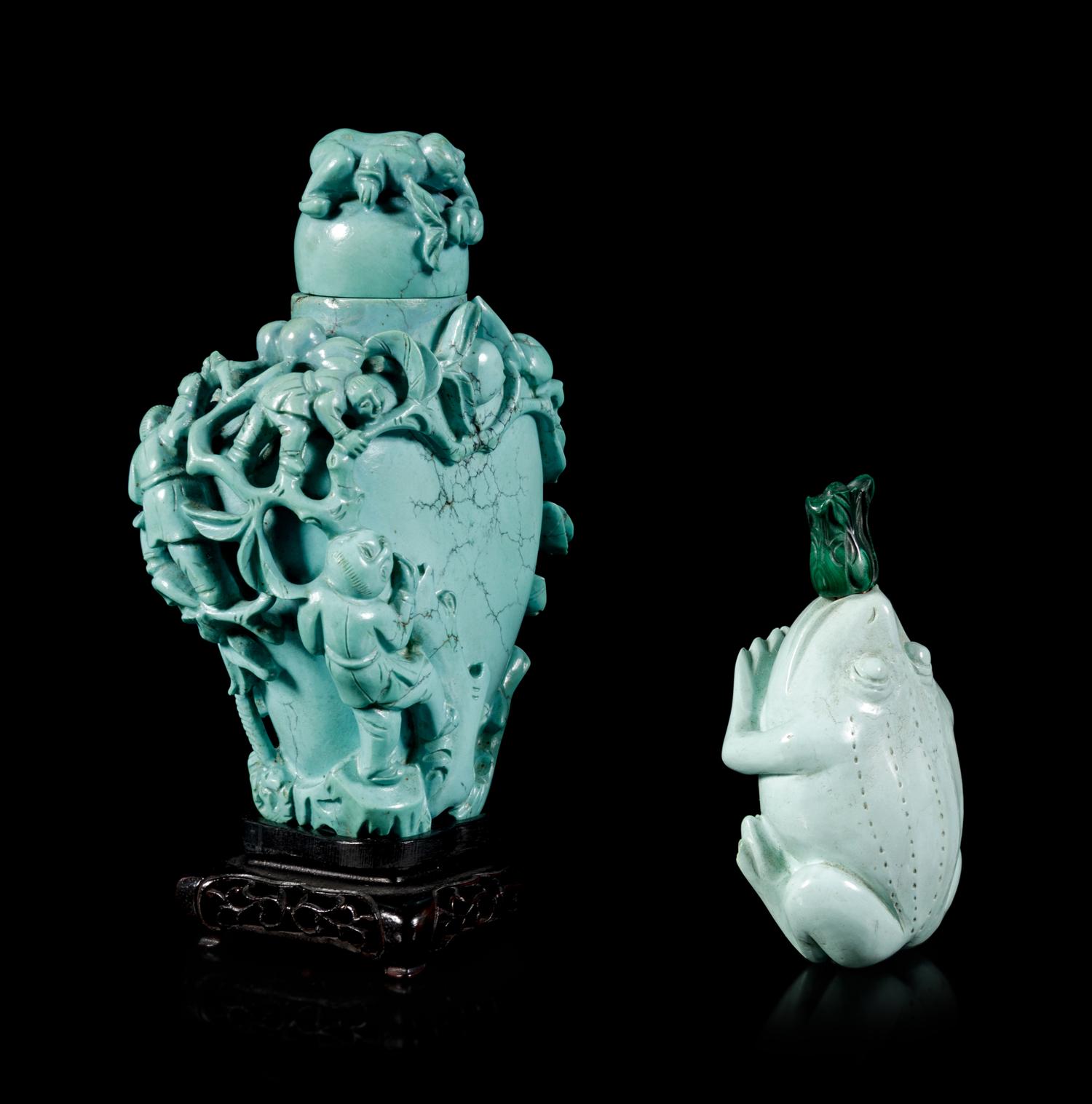 Two Turquoise Snuff Bottles