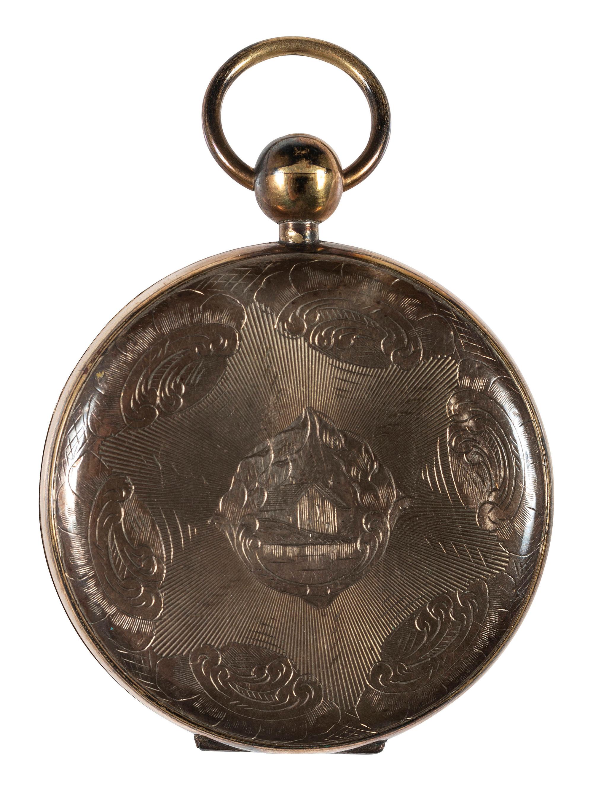[CIVIL WAR]. Sweetheart locket containing ambrotype of a 5th US Infantry sergeant.