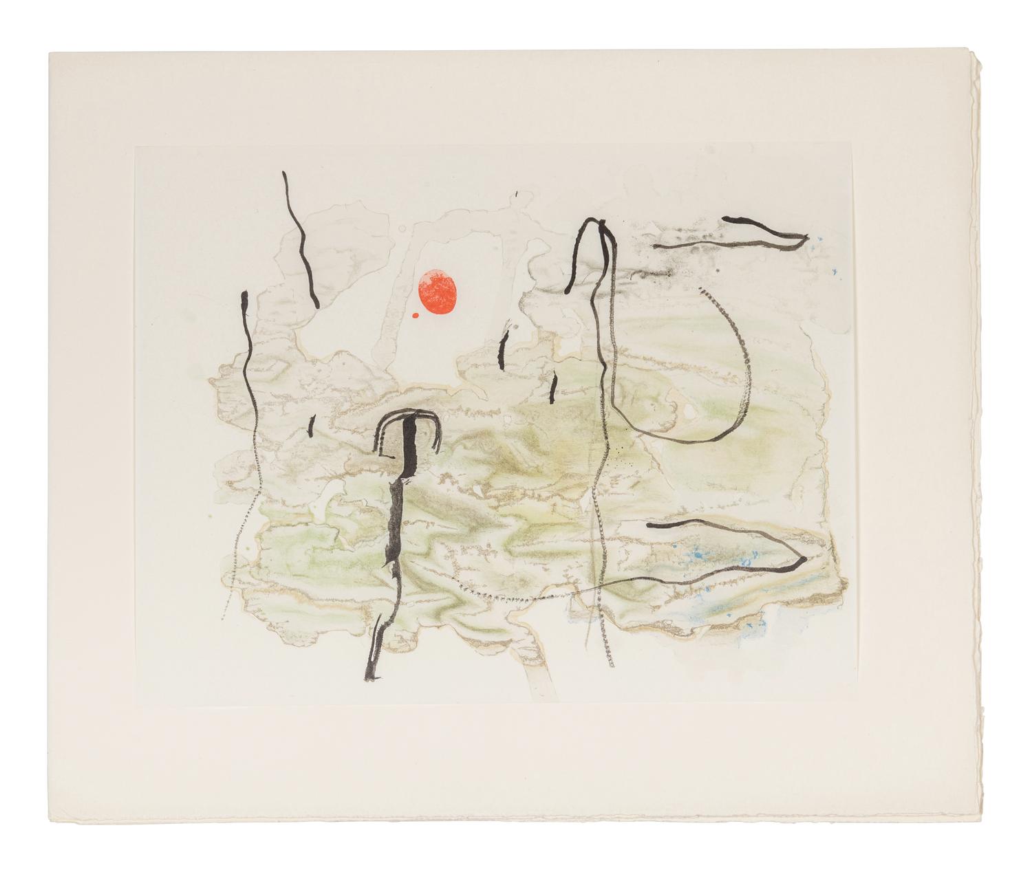 [ARTISTS BOOK]. MIRÓ, Joan (1893–1983). Tracé sur l'Eau Suite d’aquarelles . Paris: Maeght Éditeur, 1963.