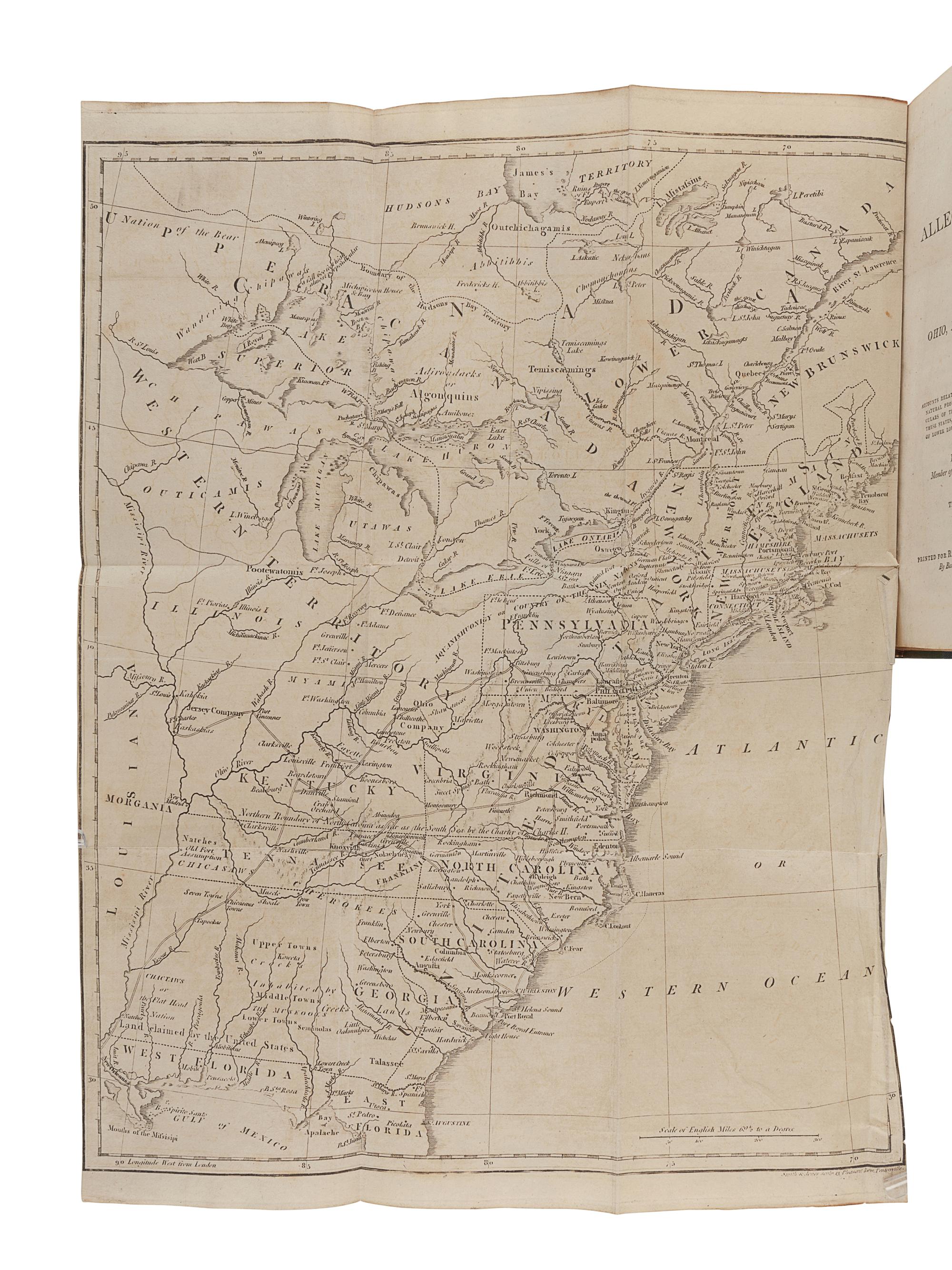 MICHAUX, François André (1770-1855). Travels to the Westward of the Allegany [sic] Mountains . London: Richard Phillips, 1805.