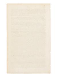 LINCOLN, Abraham (1809-1865). Public Lands in Illinois. January 17, 1839. Read, laid on the table, and ordered to be printed. Mr. Lincoln, from the Committee on Finance, made the following Report.. . [Vandalia, Illinois], 1839.