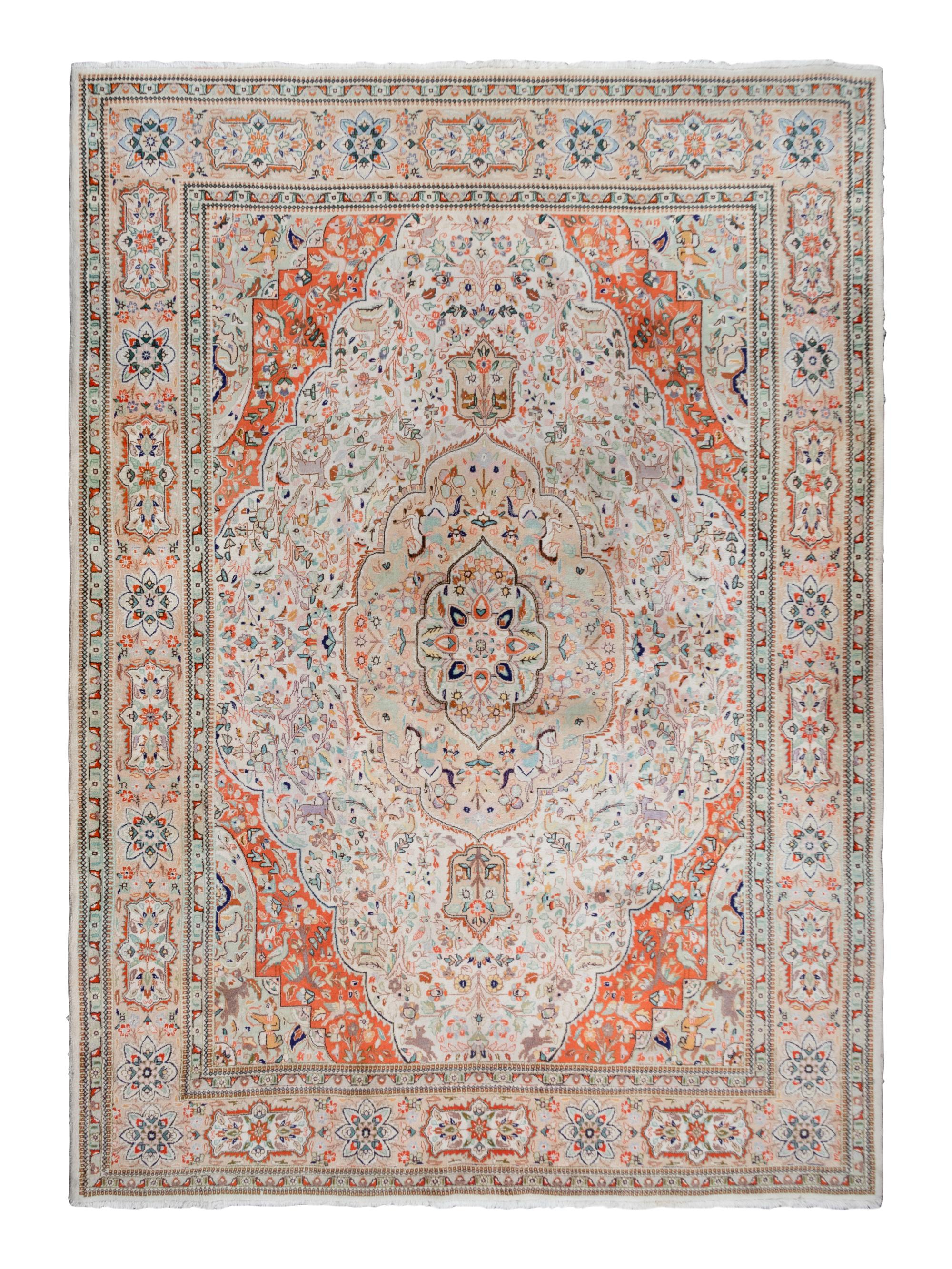 An Indo-Tabriz Wool Rug