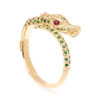 MULTIGEM AND DIAMOND DRAGON BANGLE BRACELET