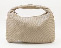 A Bottega Veneta Taupe Intrecciato Large Hobo Bag, 18" x 12" x 1.5"; Strap drop: 6".