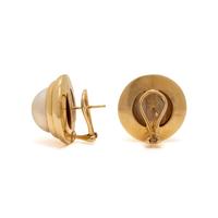 YELLOW GOLD AND MABÉ PEARL EARRINGS