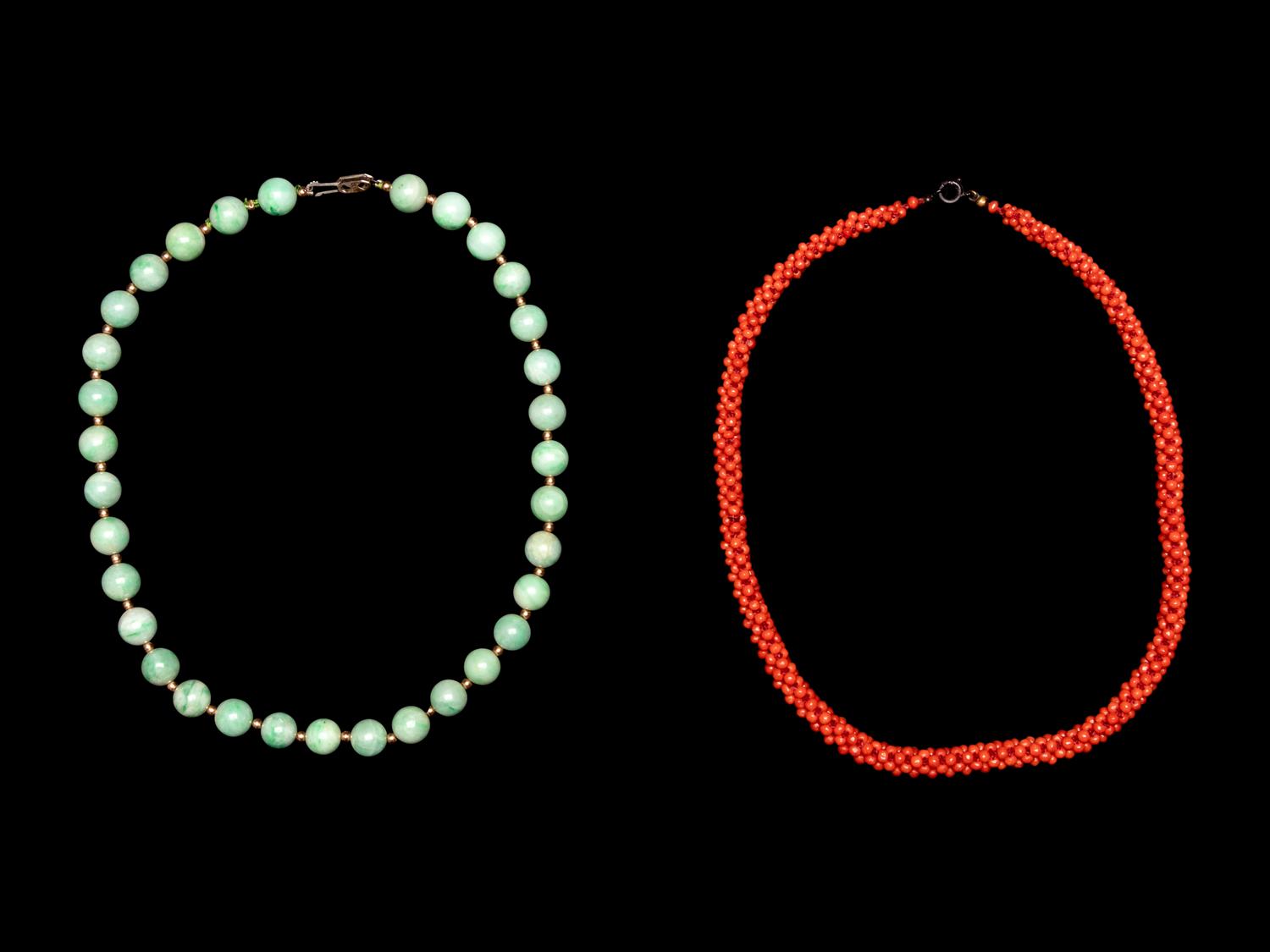 Two Chinese Beaded Necklaces