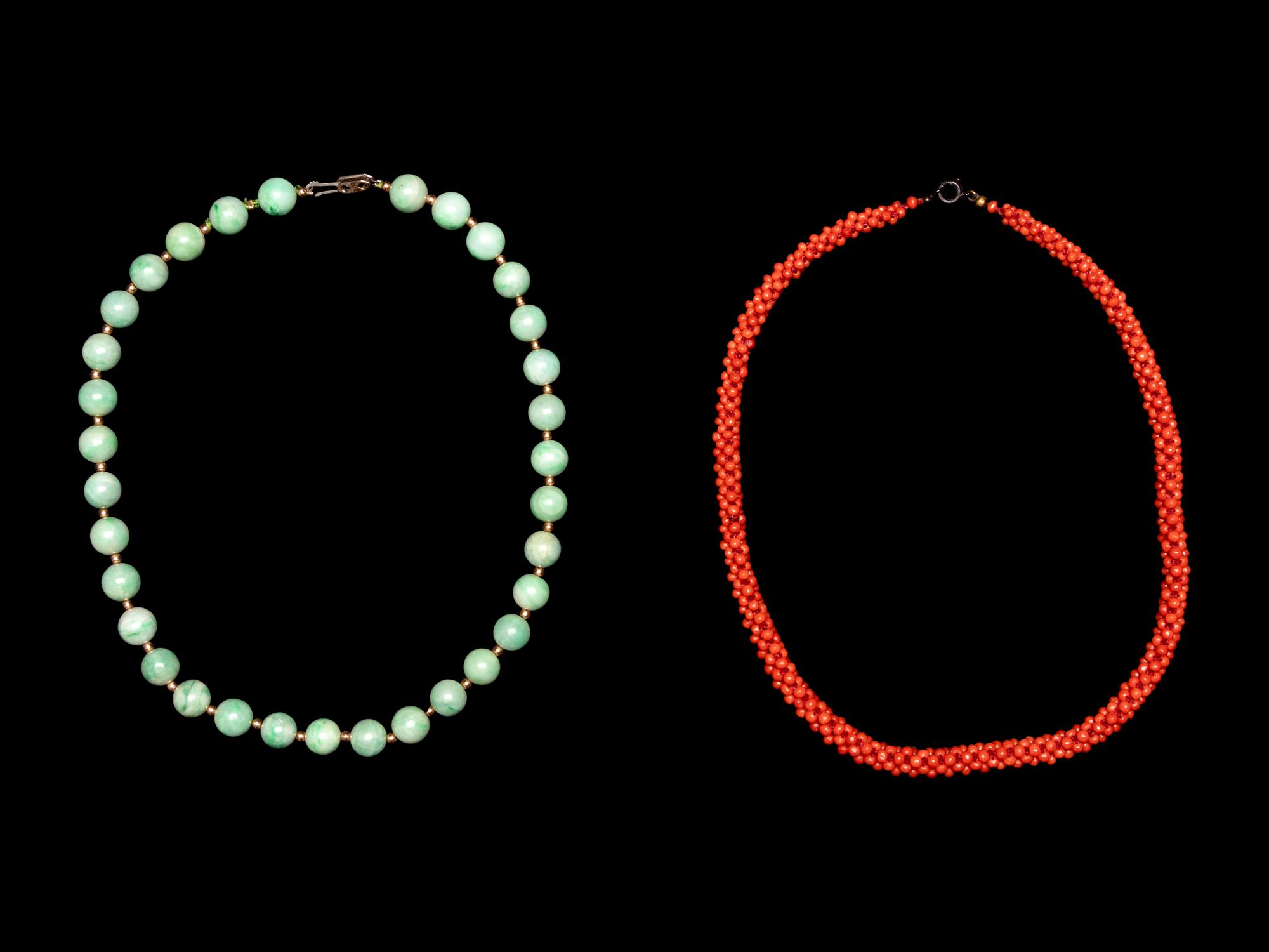 Two Chinese Beaded Necklaces