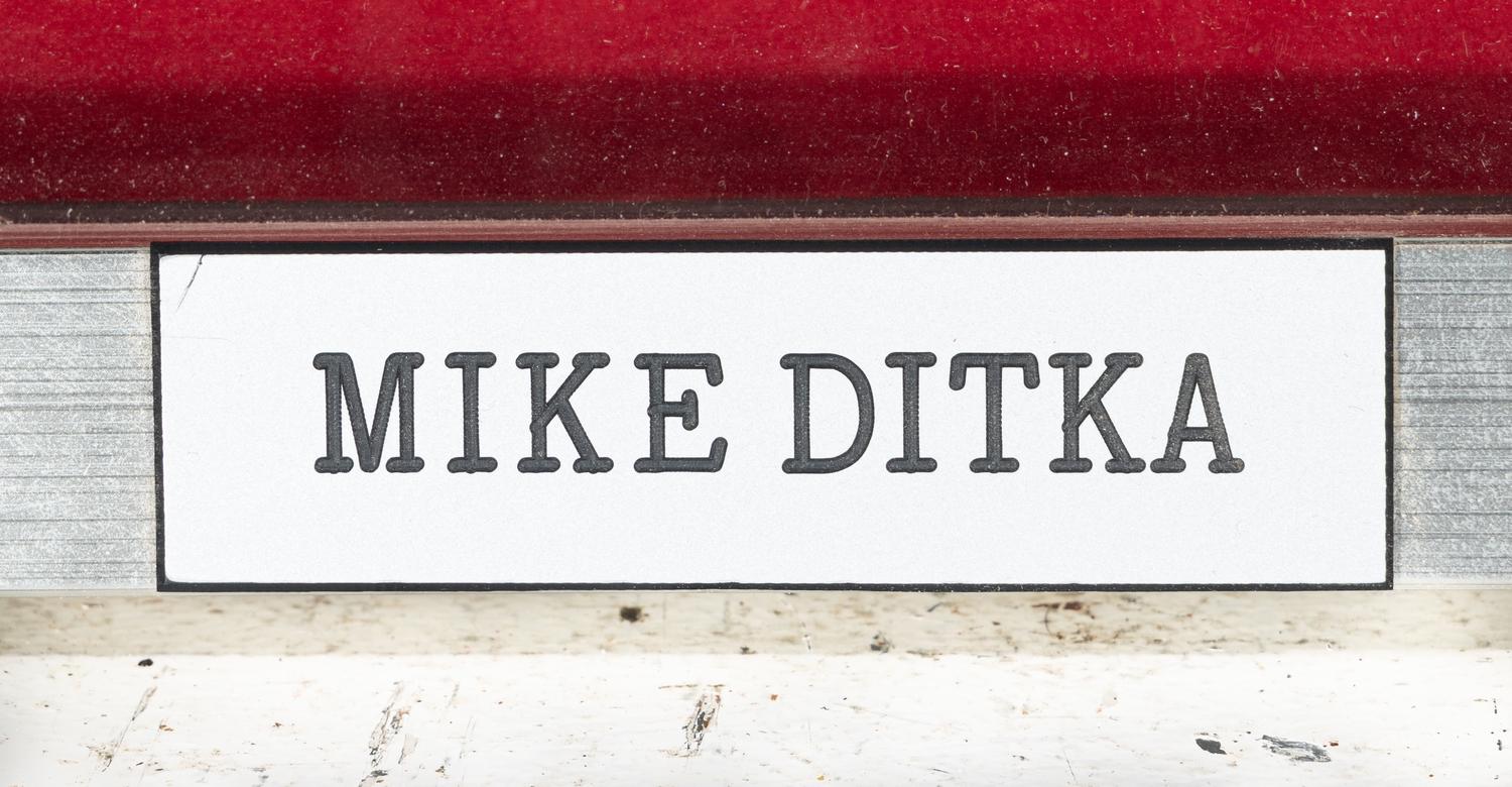 Mike Ditka's Pro Football Hall of Fame Award Formerly Displayed in Ditka's Chicago Home