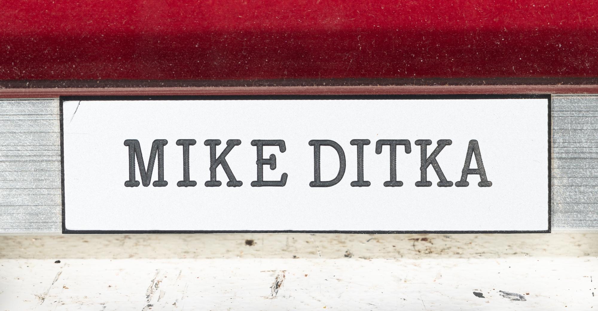 Mike Ditka's Pro Football Hall of Fame Award Formerly Displayed in Ditka's Chicago Home