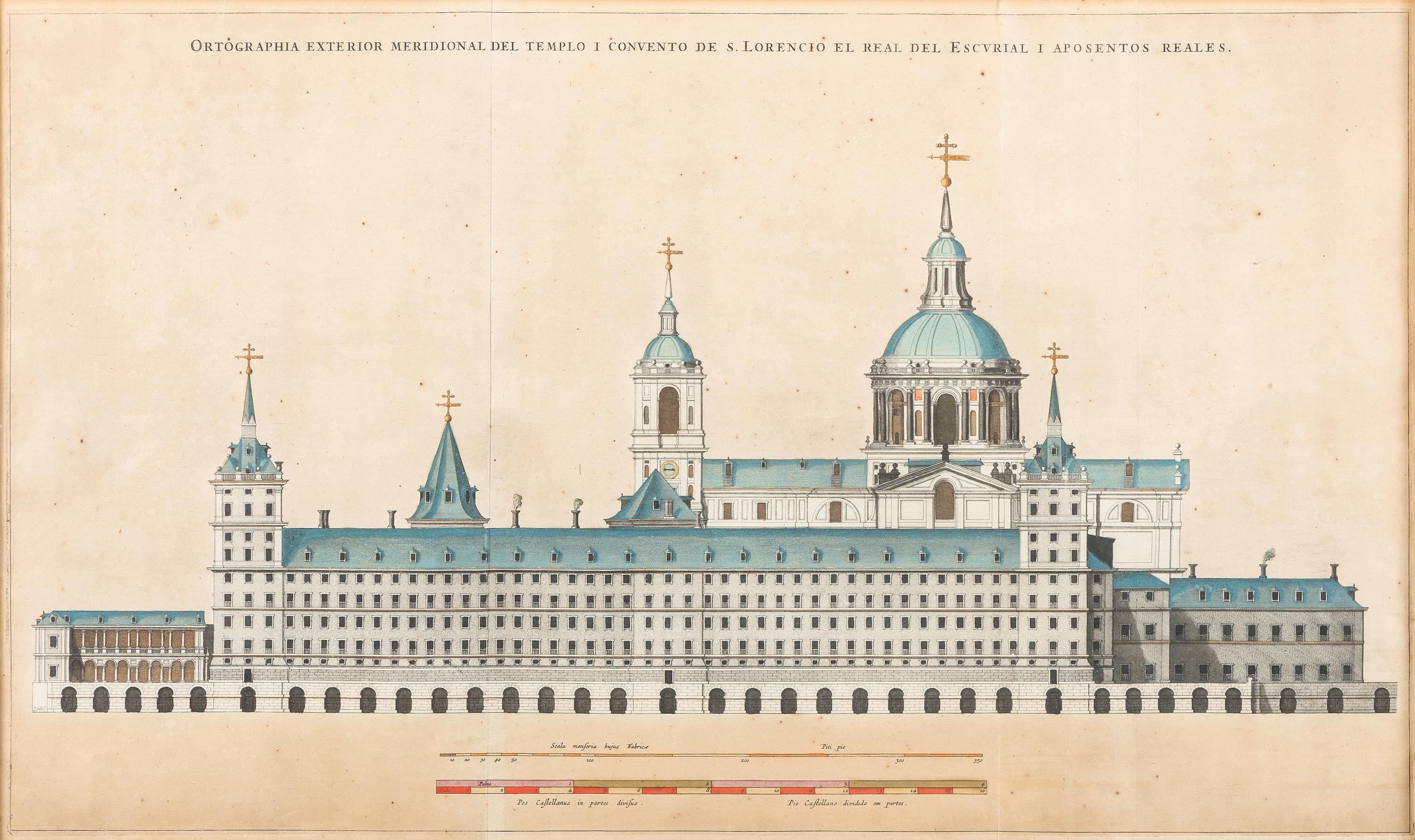 Six Hand-Colored Architectural Engravings