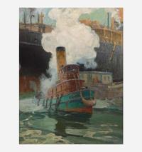 Henry Bayley Snell (American, 1858-1943) The Tugboat
