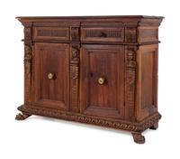 An Italian Renaissance Carved Walnut Cabinet