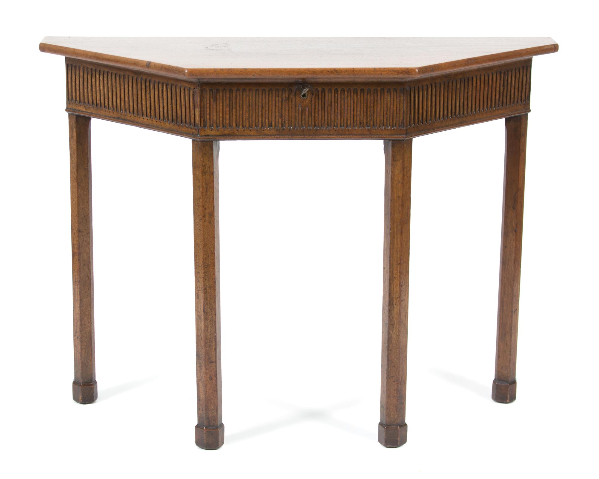 A William IV Mahogany Console Table Height 29 3/4 x width 40 x depth 14 1/2 inches. — 19TH CENTURY