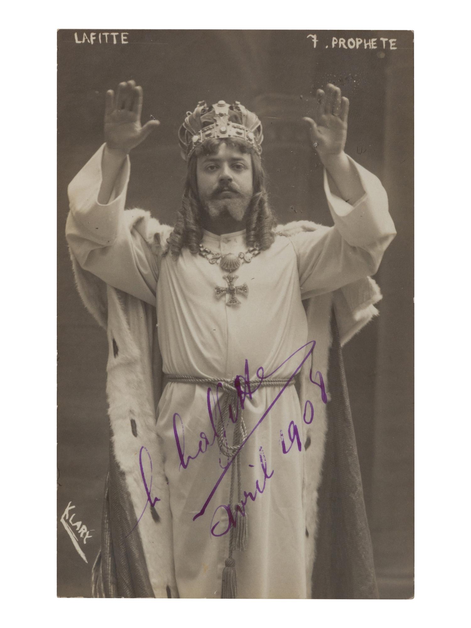 [20TH-CENTURY OPERA SINGERS]. A group of 6 signed photographs or photographic postcards of opera singers from the 1900s, comprising images of: