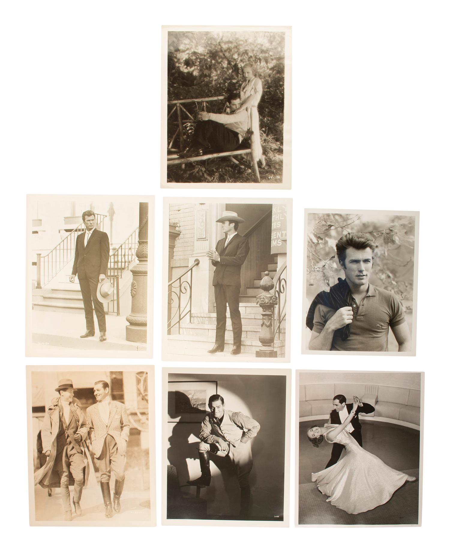 [HOLLYWOOD]. A collection of 110 publicity photographs of leading actors and actresses dating from the 1920s-1970s, including: