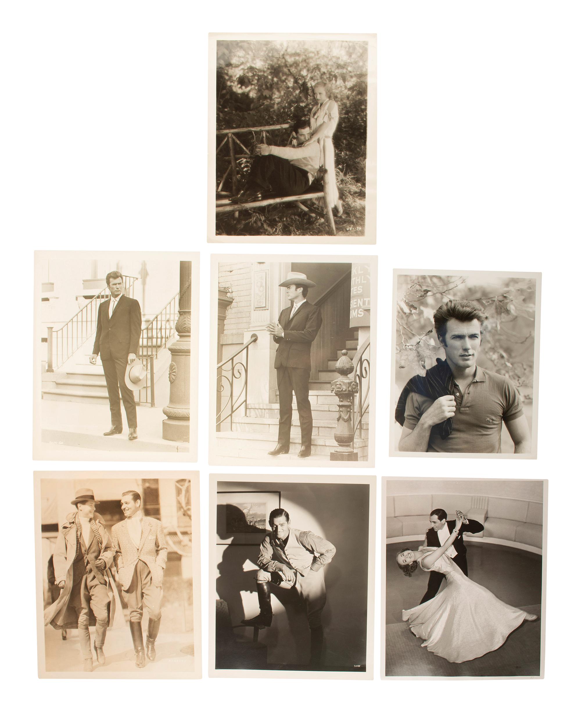 [HOLLYWOOD]. A collection of 110 publicity photographs of leading actors and actresses dating from the 1920s-1970s, including: