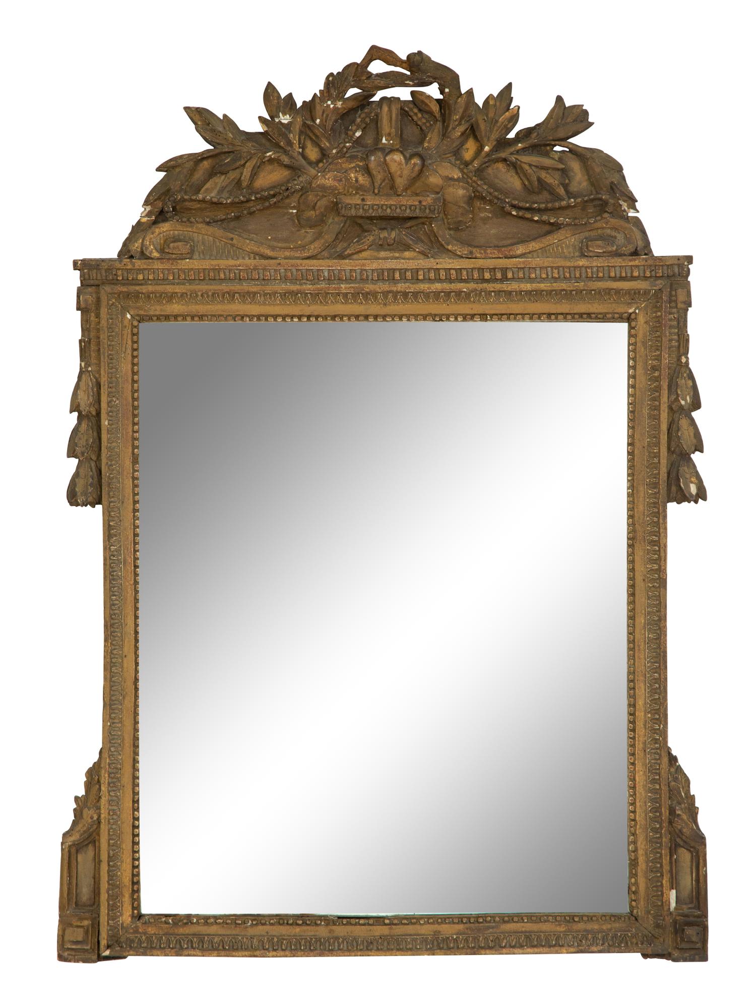 A Louis XIV Giltwood Mirror