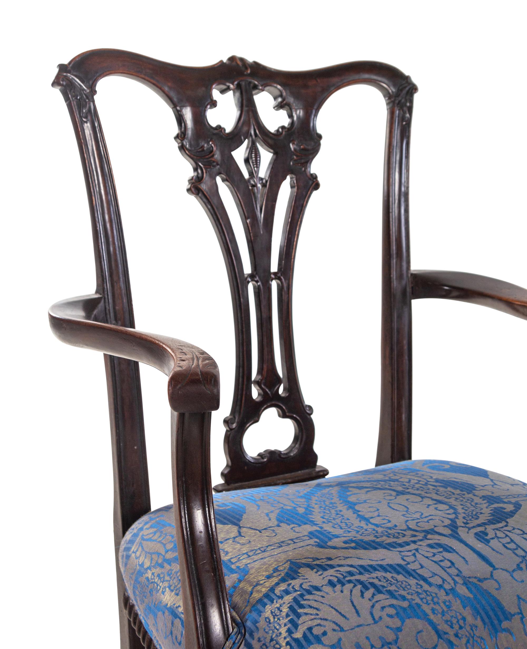 A Set of Eight George III Style Mahogany Dining Chairs