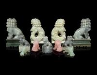 11 Chinese Figures of Seated Fu- Lions