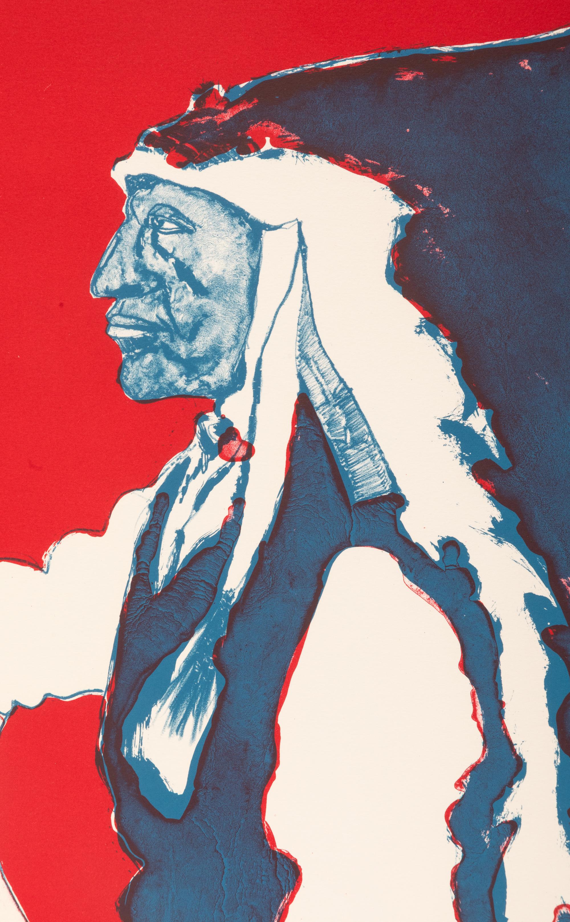 Two Works: Patriotic Indian, State I, edition 24/50 and Patriotic Indian, State II, edition 24/50