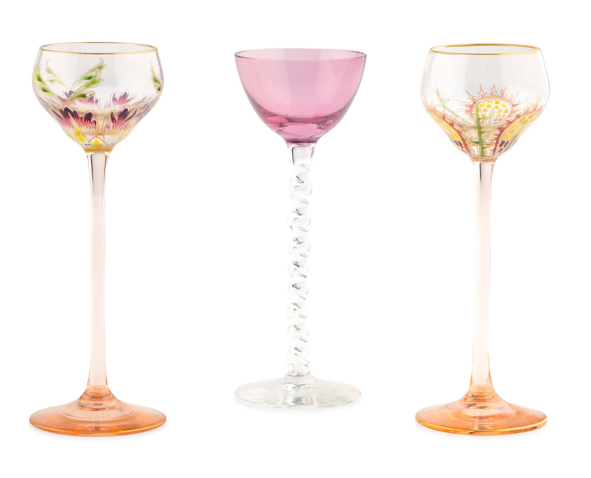 A Group of Continental Glass Stemware