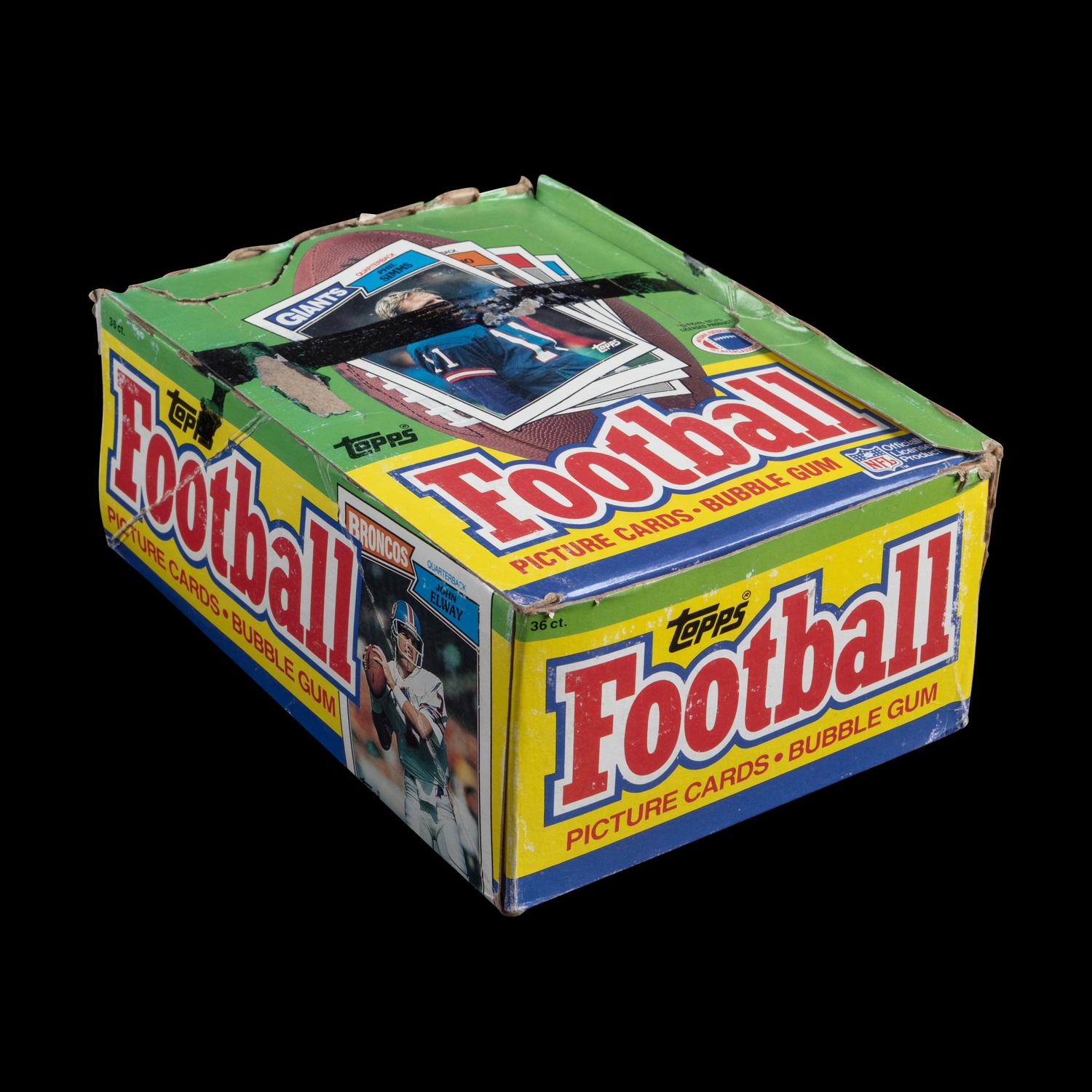 An Unopened Wax Box of 1987 Topps Football Cards