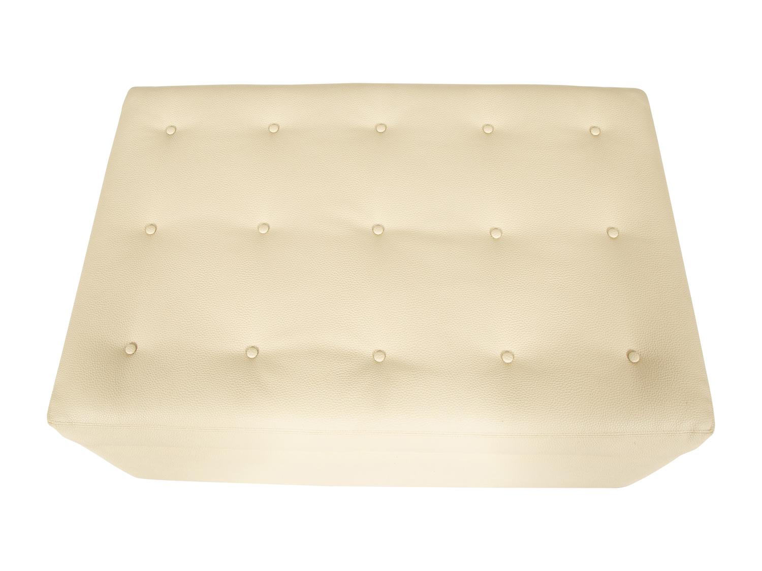 A Contemporary Embossed Leather Ottoman