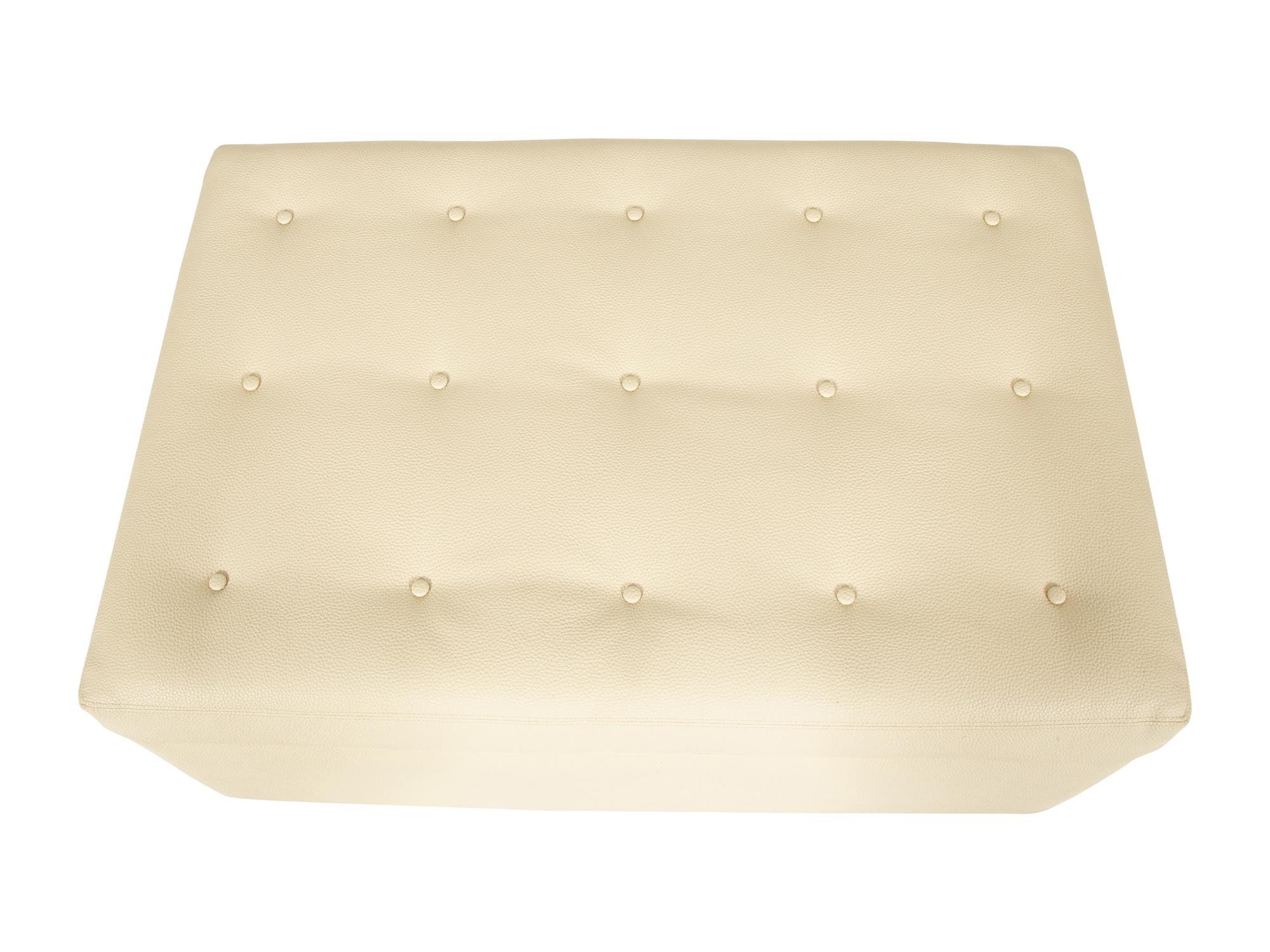 A Contemporary Embossed Leather Ottoman
