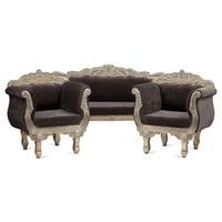 An Anglo-Indian Silvered Metal Repoussé Seating Suite