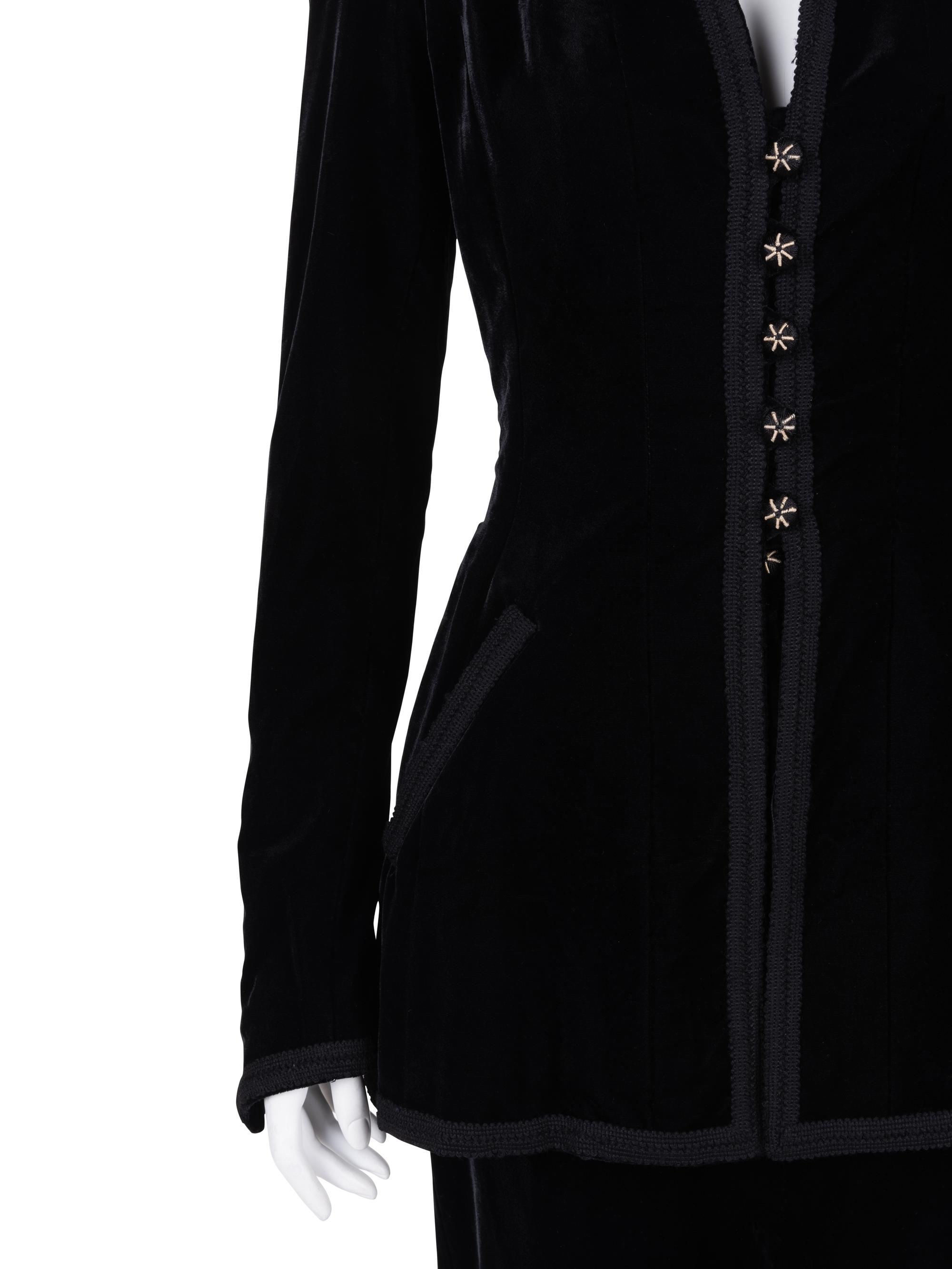 Chanel Boutique Velvet Pant Ensemble, Fall 1993