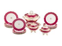 An English Porcelain Dinner Service