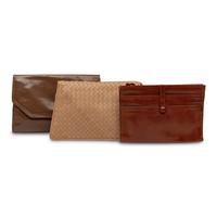 Bottega Veneta, Three Leather Clutches