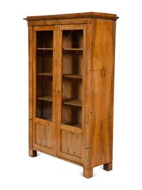 A Pair of Biedermeier Figured Birch Bookcases
