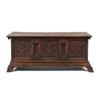 An Italian Carved Walnut Cassone