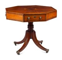 A George III Inlaid Mahogany Octagonal Table
