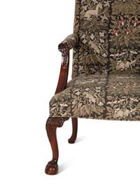 A George III Style Mahogany Open Armchair