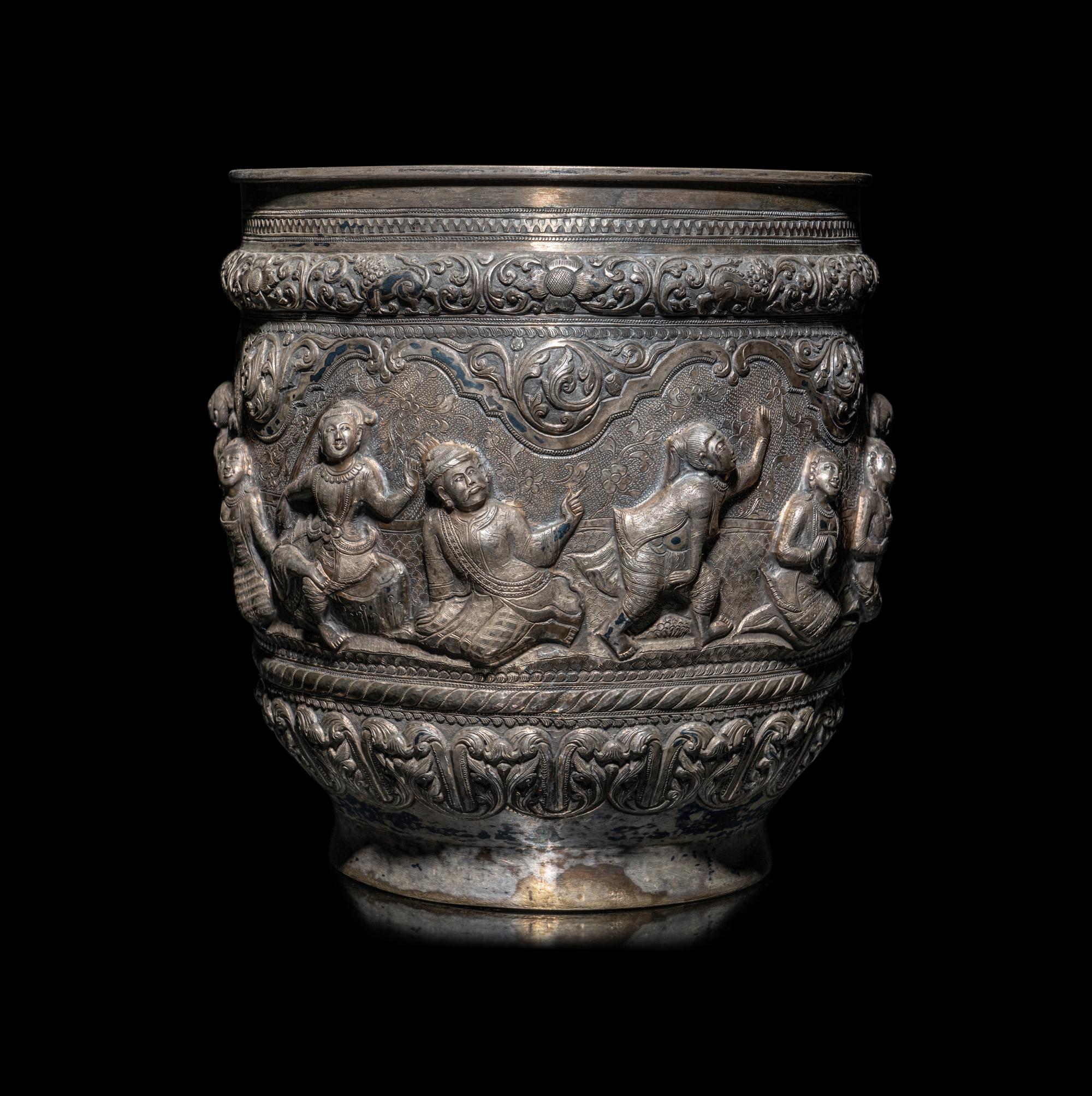 Two Burmese Silver Bowls