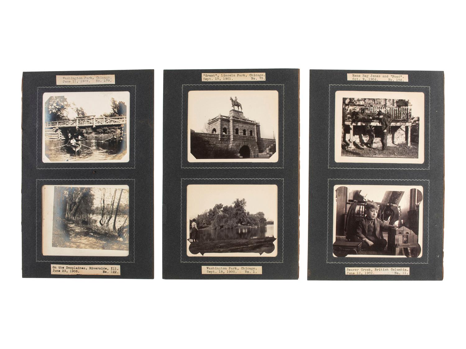[EARLY PHOTOGRAPHY]. A collection of early to mid 20th century photographs, featuring vernacular albums and images documenting travel, scenic and city views, incl. Chicago and surroundings, and other personal moments.