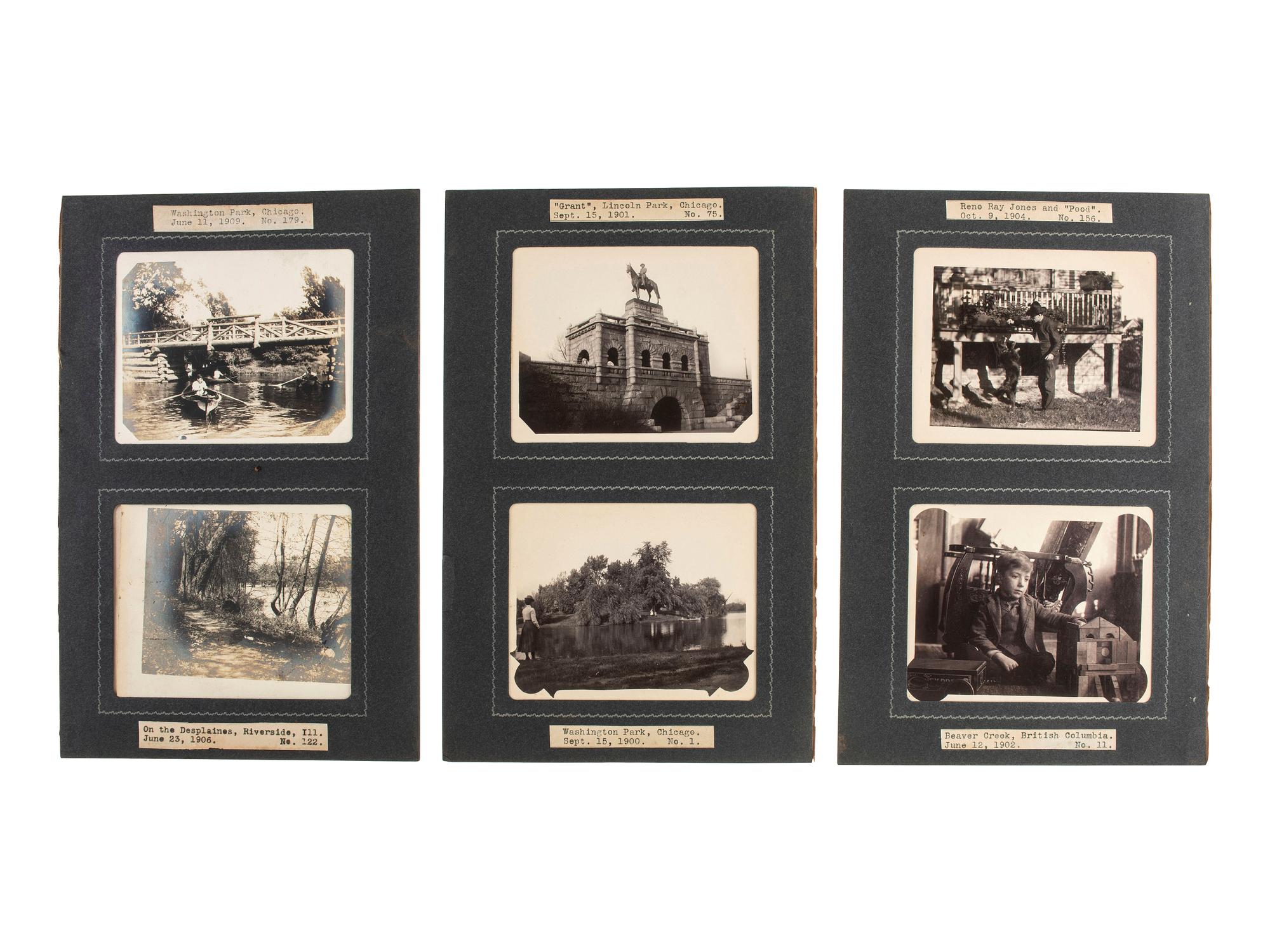 [EARLY PHOTOGRAPHY]. A collection of early to mid 20th century photographs, featuring vernacular albums and images documenting travel, scenic and city views, incl. Chicago and surroundings, and other personal moments.