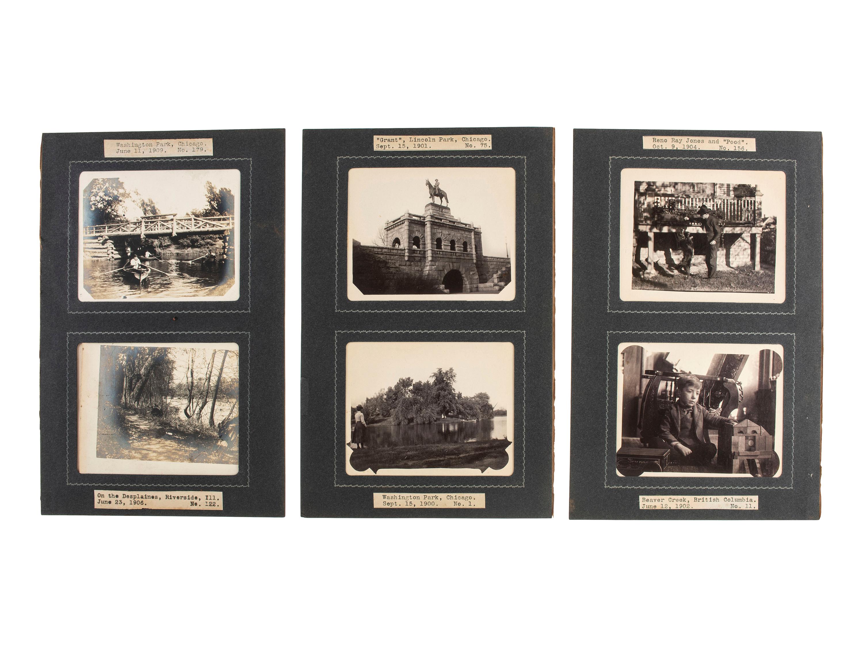 [EARLY PHOTOGRAPHY]. A collection of early to mid 20th century photographs, featuring vernacular albums and images documenting travel, scenic and city views, incl. Chicago and surroundings, and other personal moments.