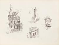 [ARCHITECTURE]. MATZ, Otto (1830-1919). Sketchbook, ca 1880-1885.