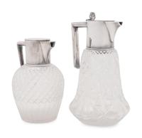 An English Silver Mounted Cut-Glass Claret Jug