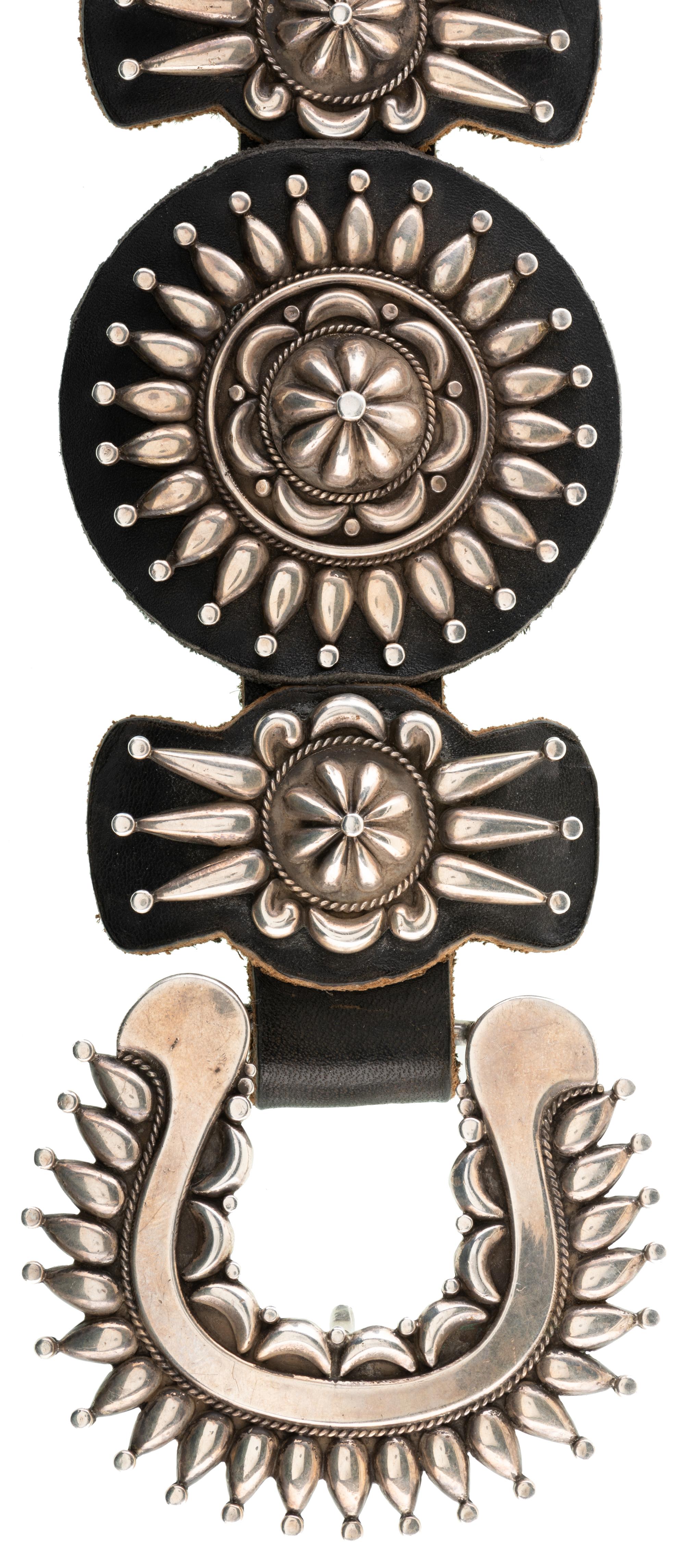 Heavy Sterling Silver Concha Belt Lot is located and will ship from Denver, Colorado.