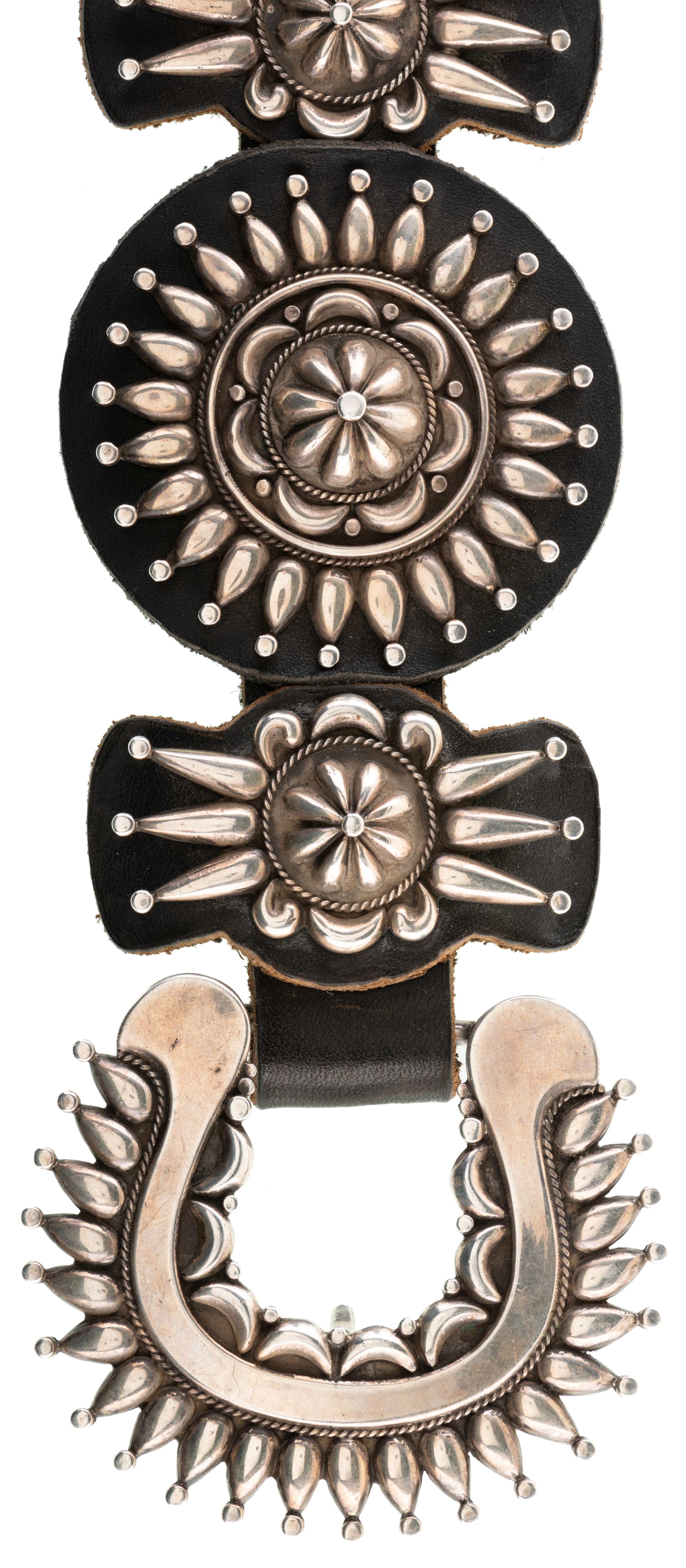 Heavy Sterling Silver Concha Belt Lot is located and will ship from Denver, Colorado.