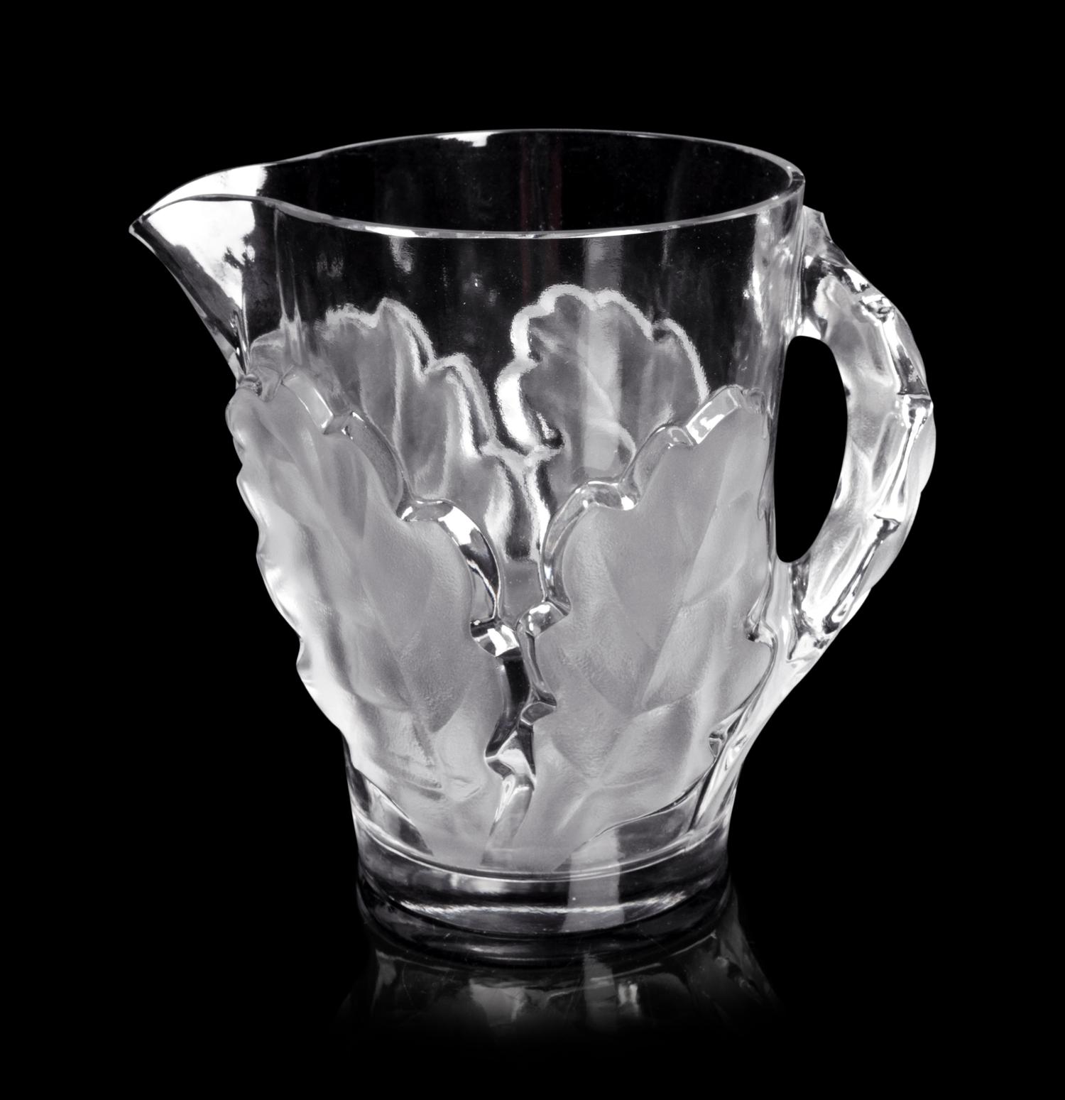 A Lalique Chêne Pitcher and Twelve Tumblers