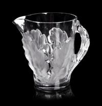 A Lalique Chêne Pitcher and Twelve Tumblers