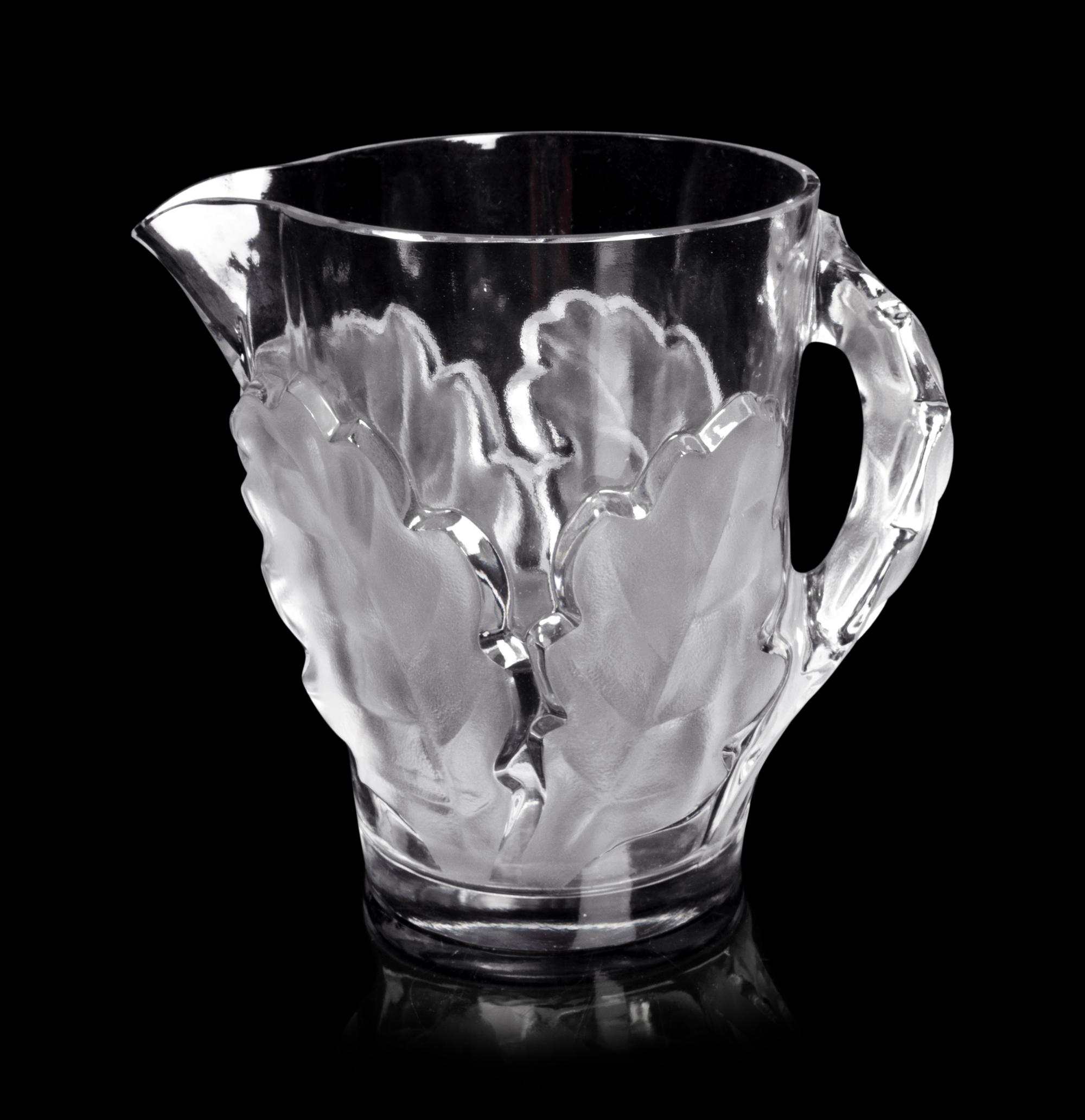 A Lalique Chêne Pitcher and Twelve Tumblers