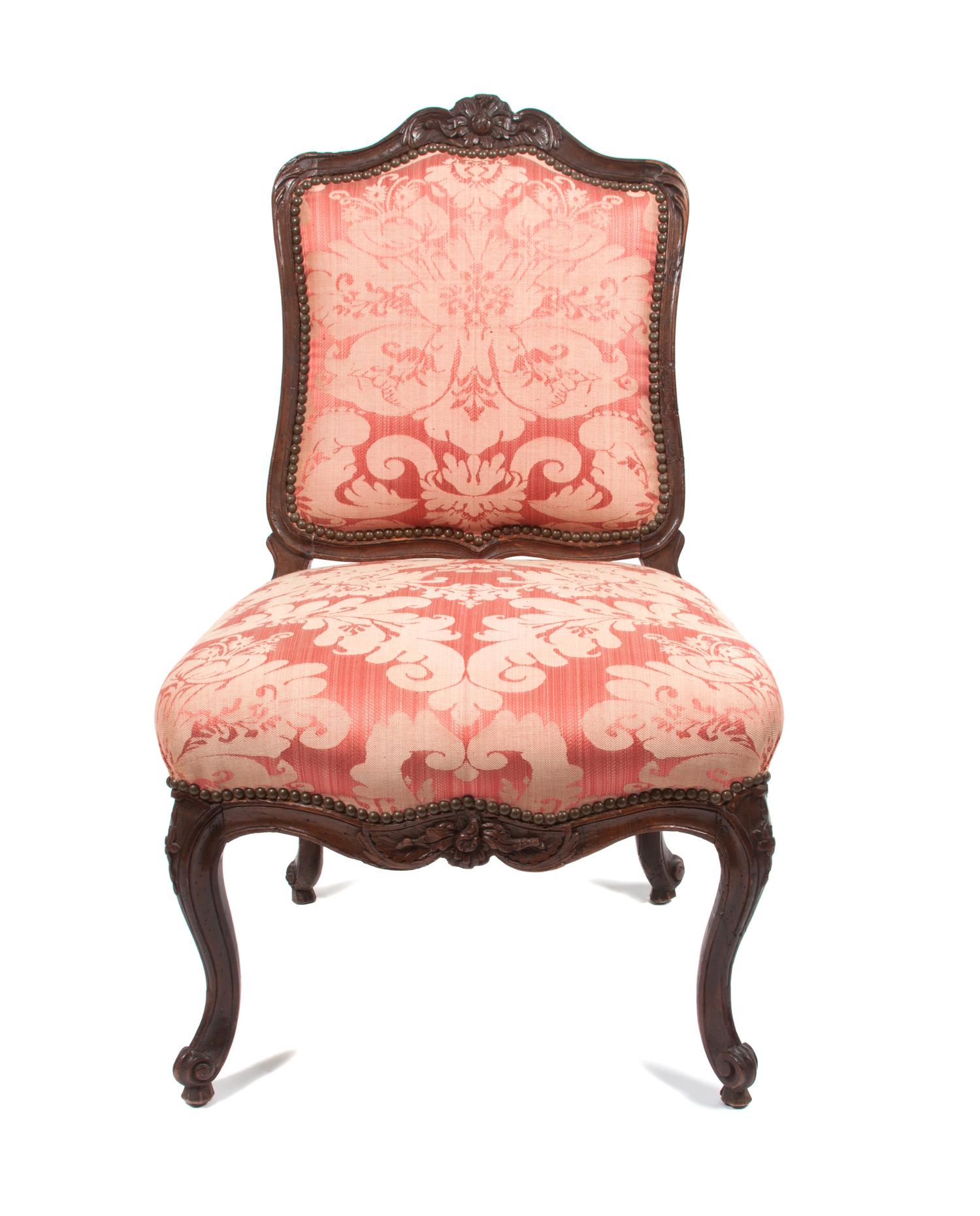 A Louis XV Style Side Chair Height 36 inches.