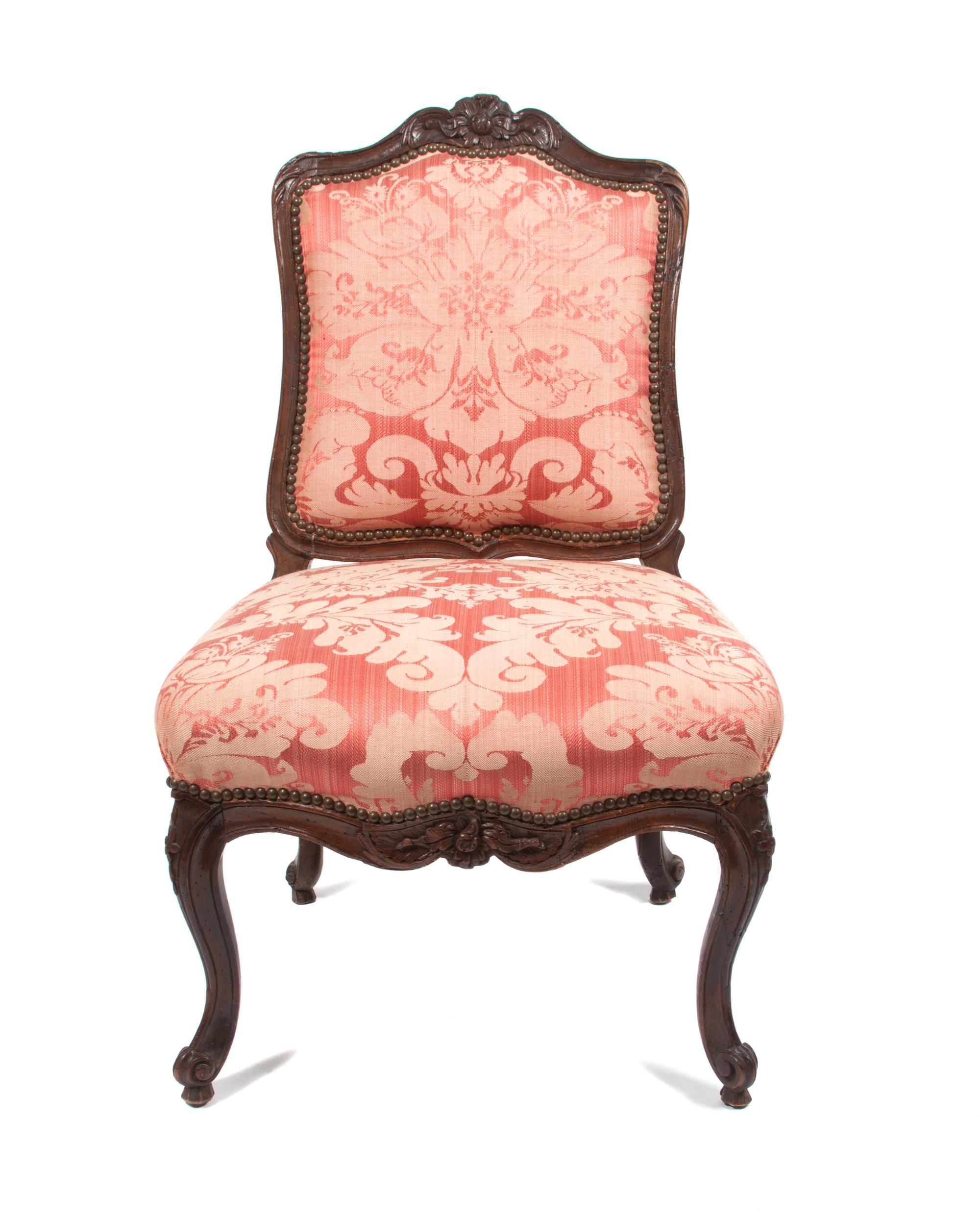 A Louis XV Style Side Chair Height 36 inches.
