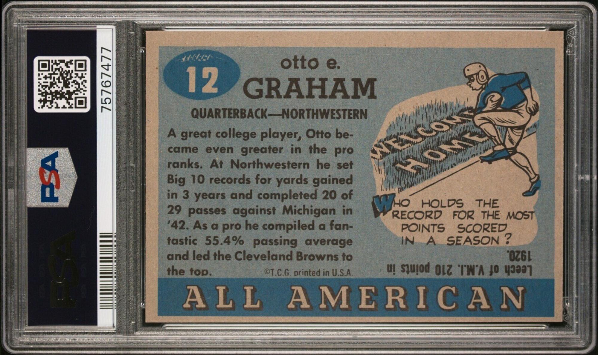 A Group 1955 Topps All American PSA Graded Football Cards,